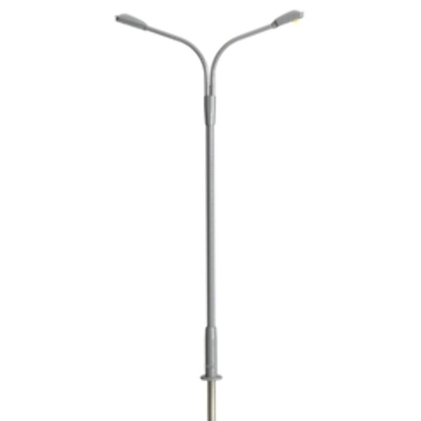 Atlas HO Scale Double Arm LED Streetlight, Light Gray, 3PK ATL70000167 - main
